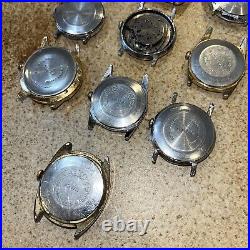 10-Qty Vintage Timex Mechanical Watches Men 30-35mm For Parts Repair Marlin Non
