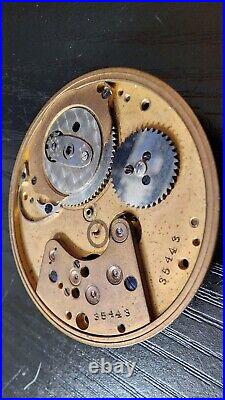 1872 E. Howard Series IV 15j N Pocket Watch Movement Good Staff Parts Repair