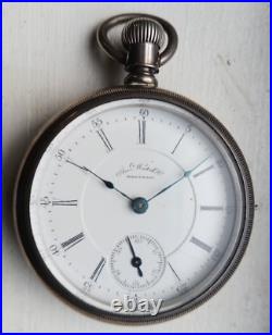 1886 AMERICAN WALTHAM 18s 15J POCKET WATCH CO CRESCENT STREET NO BALANCE PARTS