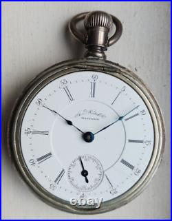 1886 AMERICAN WALTHAM 18s 15J POCKET WATCH CO CRESCENT STREET NO BALANCE PARTS