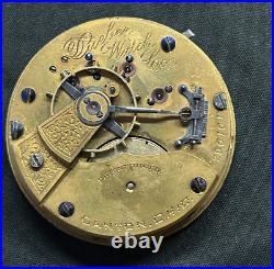 1893 18s 11j HAMPDEN Watch Company DUEBER POCKET WATCH Silveroid PARTS REPAIR