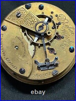 1893 18s 11j HAMPDEN Watch Company DUEBER POCKET WATCH Silveroid PARTS REPAIR