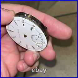 1899 Hamilton 18s Pocket Watch Movement Grade 925 Model 2 Good Bal. 17J fr Parts