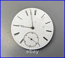 1900's unknown maker German 20 Lignes pocket watch movement for parts