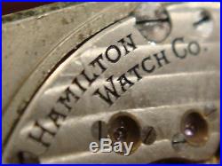 1929 Hamilton Mens Antique 14 KGF Wristwatch repair & parts Winds & hands move