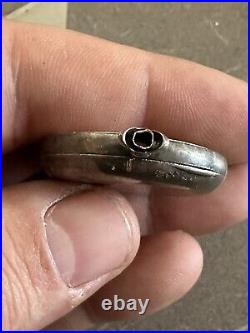 1930 Sterling Silver Gallet Co Bleeding Heart Pocket Watch Swiss 15j Nun Parts