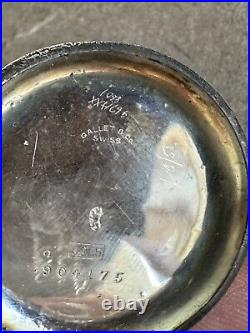 1930 Sterling Silver Gallet Co Bleeding Heart Pocket Watch Swiss 15j Nun Parts