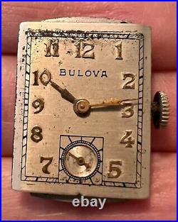 1943 BULOVA PRESIDENT 21 Jewels 7AP 10K Gold Filled Mens Watch For Parts/Repairs