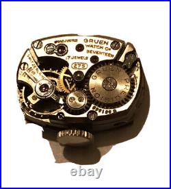 1950s Gruen Watch Co. Precision Caliber 275 17J Lds Movt Dial Hands for Parts