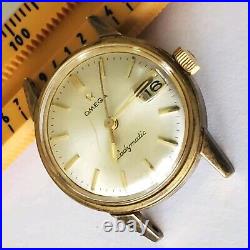 1960s Omega Seamaster Ladymatic Gold Plated Wristwatch Nice Runs/Parts