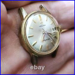 1960s Omega Seamaster Ladymatic Gold Plated Wristwatch Nice Runs/Parts