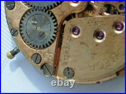 1962 Omega 268 Hand Wind Movement With Dial. For Parts/restore. Sold As Is