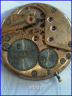 1962 Omega 268 Hand Wind Movement With Dial. For Parts/restore. Sold As Is
