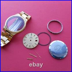 1973 Omega Geneve Parts case caseback dial hands bracelet 166.0173 mens watch