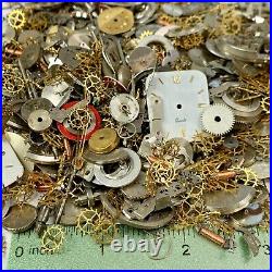 1 Pound LB Steampunk Watch Parts Large Wheel Gear Hand Crown Watchmakers Lot Art