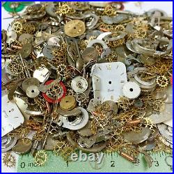 1 Pound LB Steampunk Watch Parts Large Wheel Gear Hand Crown Watchmakers Lot Art