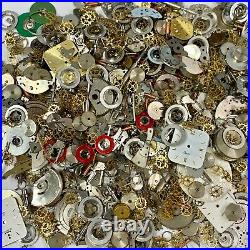 1 Pound LB Steampunk Watch Parts Large Wheel Gear Hand Crown Watchmakers Lot Art