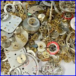 1 Pound LB Steampunk Watch Parts Large Wheel Gear Hand Crown Watchmakers Lot Art