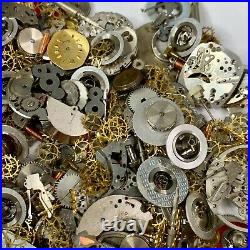 1 Pound LB Steampunk Watch Parts Large Wheel Gear Hand Crown Watchmakers Lot Art