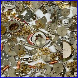 1 Pound LB Steampunk Watch Parts Large Wheel Gear Hand Crown Watchmakers Lot Art