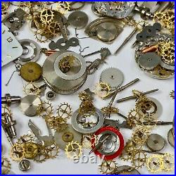 1 Pound LB Steampunk Watch Parts Large Wheel Gear Hand Crown Watchmakers Lot Art