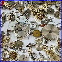 1 Pound LB Steampunk Watch Parts Large Wheel Gear Hand Crown Watchmakers Lot Art