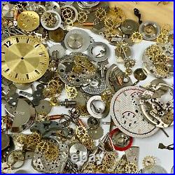 1 Pound LB Steampunk Watch Parts Large Wheel Gear Hand Crown Watchmakers Lot Art