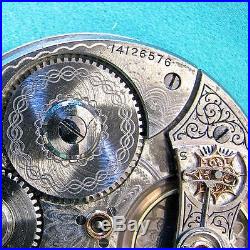 21 jewel 1892 WALTHAM Model 845 HUNTING MOVEMENT complete with dial, hands &