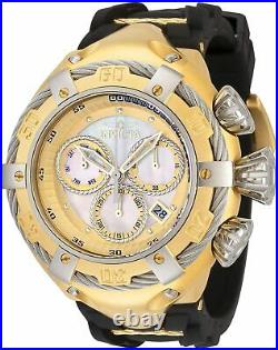 33396 Invicta Thunderbolt Men's 52mm Qrtz Chronograph Black Silicone Strap Watch