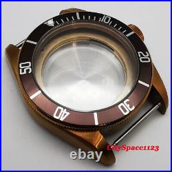 41mm Bronze Plated Watch Case + sterile dial + hands for ETA 2836 movement parts