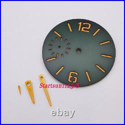 43mm Brass plated sapphire watch case sandwich dial hands for 6497 ST36 movement