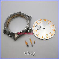 43mm Brushed Sapphire watch case + Dial +Hands fit ETA 6497 st36 movement