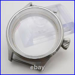 43mm Sapphire watch case + sterile Dial + Hands Fits ETA 6497 st36 Movement