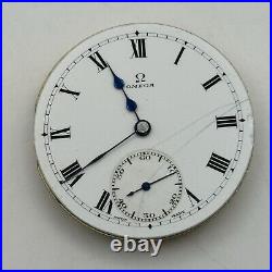 44mm 1921 Omega Hunter Pocket Watch Movement Dial Hands Parts Repair Restoration