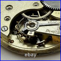 44mm 1921 Omega Hunter Pocket Watch Movement Dial Hands Parts Repair Restoration