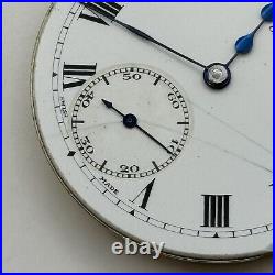 44mm 1921 Omega Hunter Pocket Watch Movement Dial Hands Parts Repair Restoration