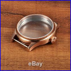 44mm Corgeut Watch Gold Case Fit ETA 6498 6497 Hand Winding ST3600Mov't G2002