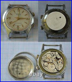 4-lot ALARM Hand Wind Wristwatch for Parts Repair 1960s Gladstone Rado Poljot