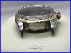 67s Vintage Rolex 6582 Zephyr 14k/ss Case/dial/hands Spare / Parts