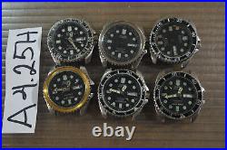 6pc Vintage CITIZEN DIVER 200M 8200 Automatic Gents Parts Watch Run AsIs