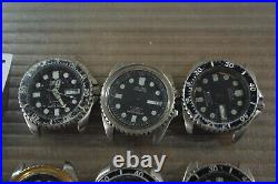 6pc Vintage CITIZEN DIVER 200M 8200 Automatic Gents Parts Watch Run AsIs