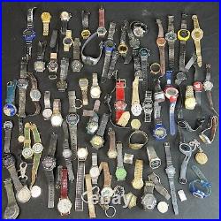 (70+) VTG Watch Lot MEN'S 1960's-2000s Estate Parts Lot Brands Bands Gold Silver