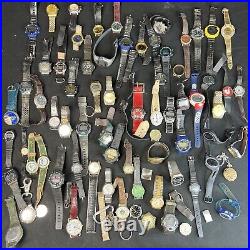 (70+) VTG Watch Lot MEN'S 1960's-2000s Estate Parts Lot Brands Bands Gold Silver
