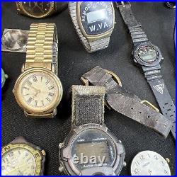 (70+) VTG Watch Lot MEN'S 1960's-2000s Estate Parts Lot Brands Bands Gold Silver