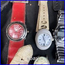 (70+) VTG Watch Lot MEN'S 1960's-2000s Estate Parts Lot Brands Bands Gold Silver