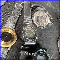 (70+) VTG Watch Lot MEN'S 1960's-2000s Estate Parts Lot Brands Bands Gold Silver