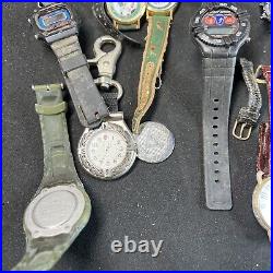 (70+) VTG Watch Lot MEN'S 1960's-2000s Estate Parts Lot Brands Bands Gold Silver