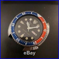 84' SEIKO 6309 7040 TURTLE PEPSI PROJECT WATCH With DIAL HANDS WATCH 480212