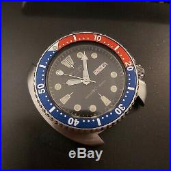84' SEIKO 6309 7040 TURTLE PEPSI PROJECT WATCH With DIAL HANDS WATCH 480212