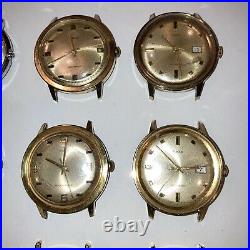 9-Qty Vintage Timex Men's Watches 70's Hand, Self Wind Not Working For Parts